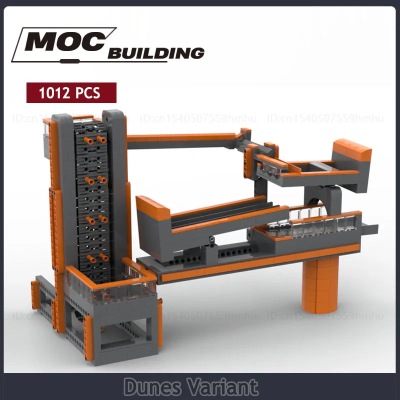 Creative GBC Series MOC Building Blocks featuring a motorized dunes variant model, ideal for tech enthusiasts and puzzle lovers, perfect for collection and display.