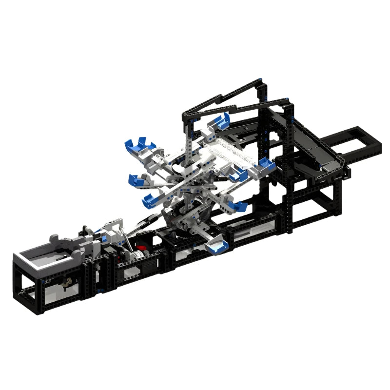 Creative Machine GBC Tilted Rotors MOC Building Block Set featuring a motorized ball conveyor system with tilted rotors, perfect for tech enthusiasts and puzzle lovers, ideal as a unique gift.