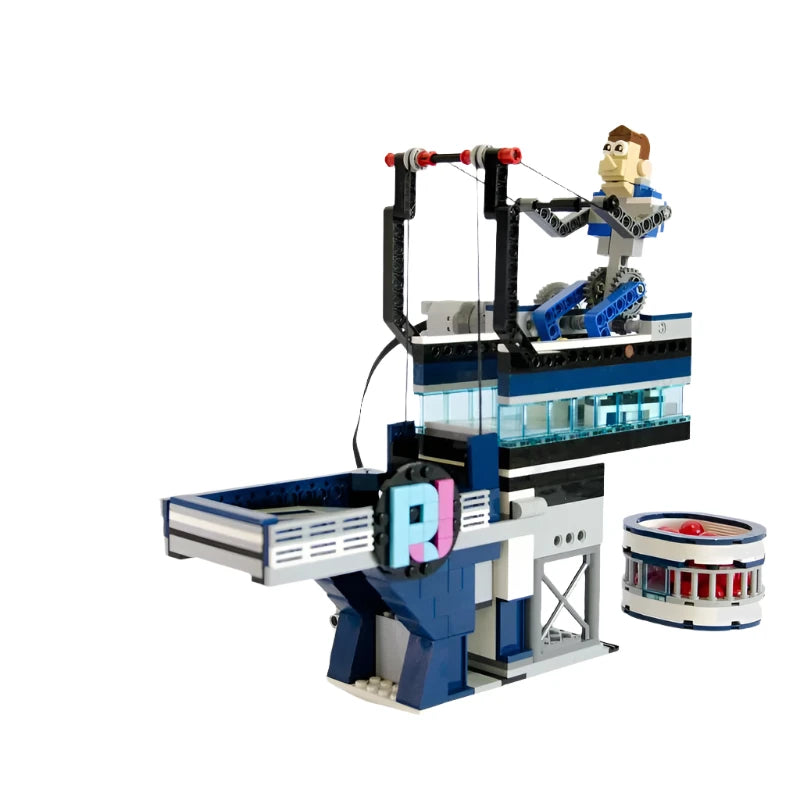 Exercise Marble Machine GBC MOC Building Block Set featuring a motorized marble run with intricate mechanics, perfect for science enthusiasts and puzzle lovers, ideal as an educational and creative gift.