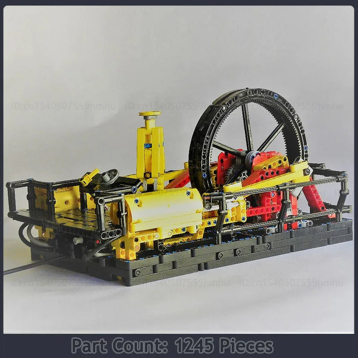 GBC MOC Steam Machine Building Block Set featuring a detailed and functional steam engine model, perfect for technology enthusiasts and creative builders.