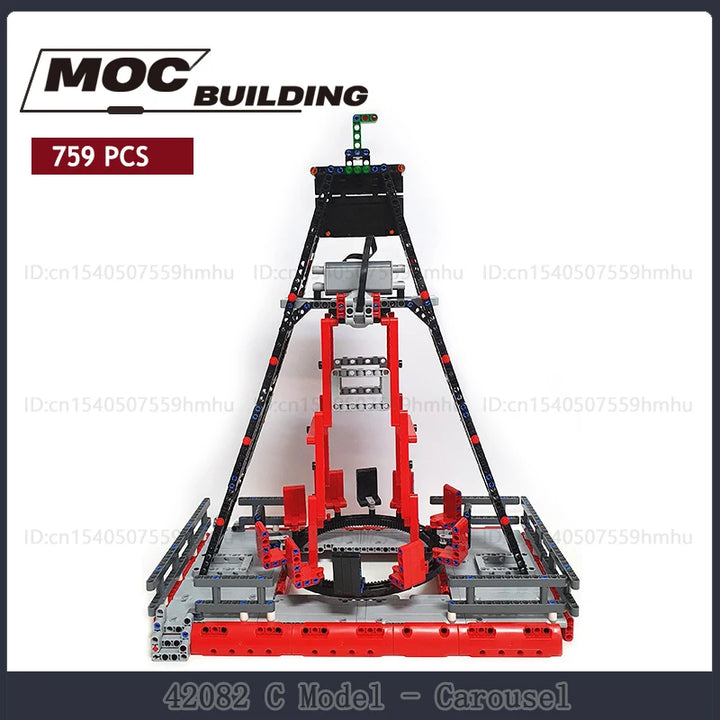 GBC Module Carousel MOC Building Block Ball Picker Set featuring a rotating carousel ball picker mechanism, ideal for creative builders and educational play.