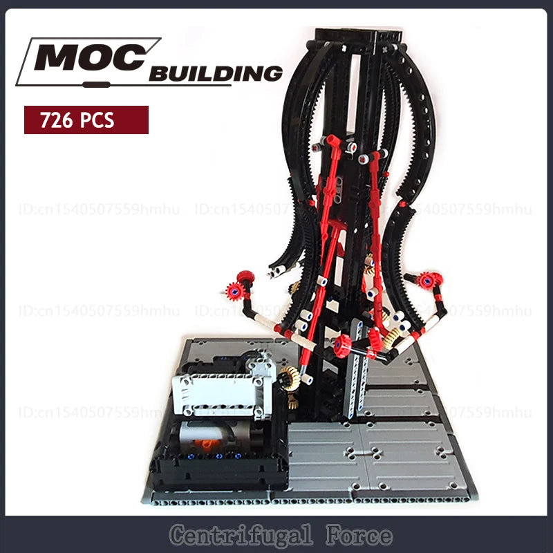 GBC Module Centrifugal Force Powered Machine MOC Building Block Set featuring a dynamic centrifugal force mechanism, perfect for educational play and creative building.