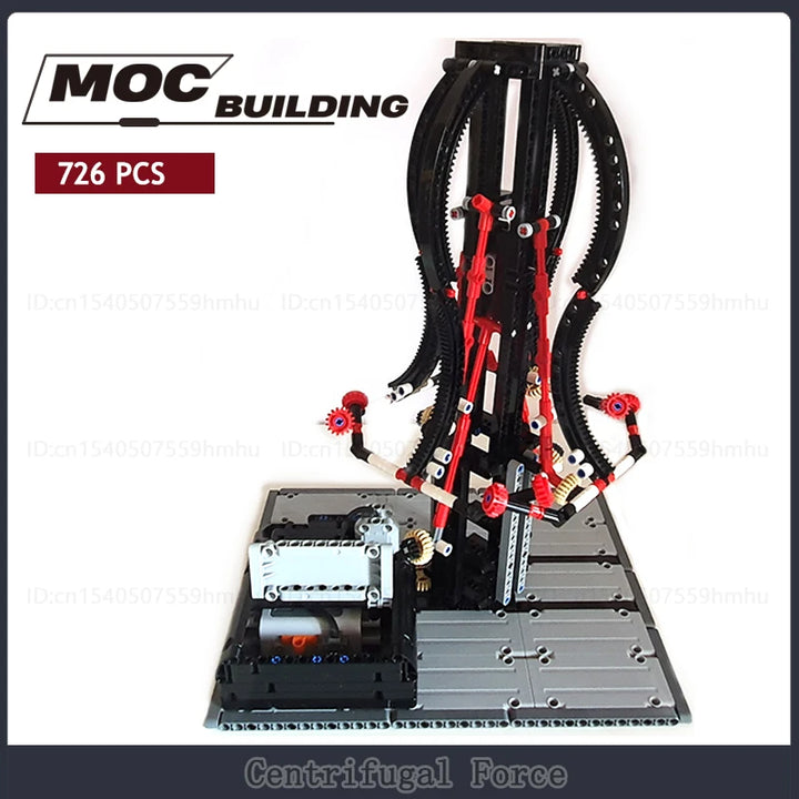 GBC Module Centrifugal Force Powered Machine MOC Building Block Set featuring a dynamic centrifugal force mechanism, perfect for educational play and creative building.
