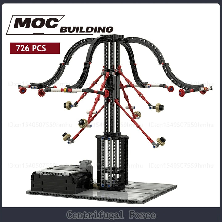 GBC Module Centrifugal Force Powered Machine MOC Building Block Set featuring a dynamic centrifugal force mechanism, perfect for educational play and creative building.
