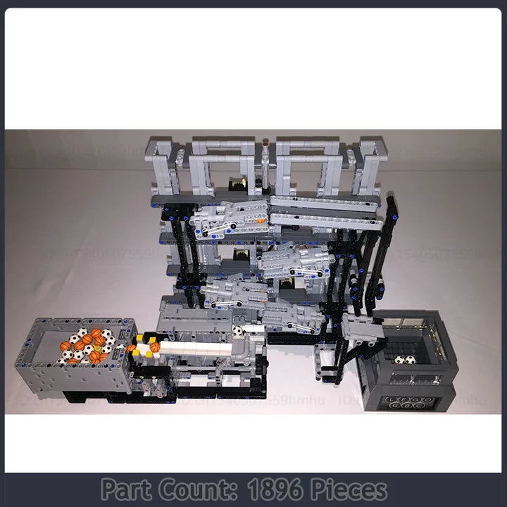 GBC Ball Rolling Machine 6 MOC Building Blocks Set featuring a sophisticated rolling machine mechanism, ideal for science enthusiasts and DIY builders.