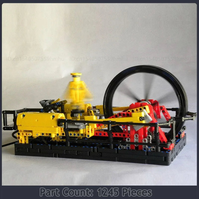 GBC MOC Steam Machine Building Block Set featuring a detailed and functional steam engine model, perfect for technology enthusiasts and creative builders.