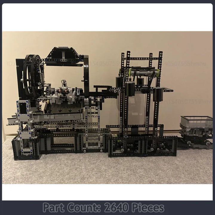 GBC MOC Rotary Dumper and Train Elevator Building Block Set featuring a motorized system for dumping and elevating, perfect for creative and educational building.