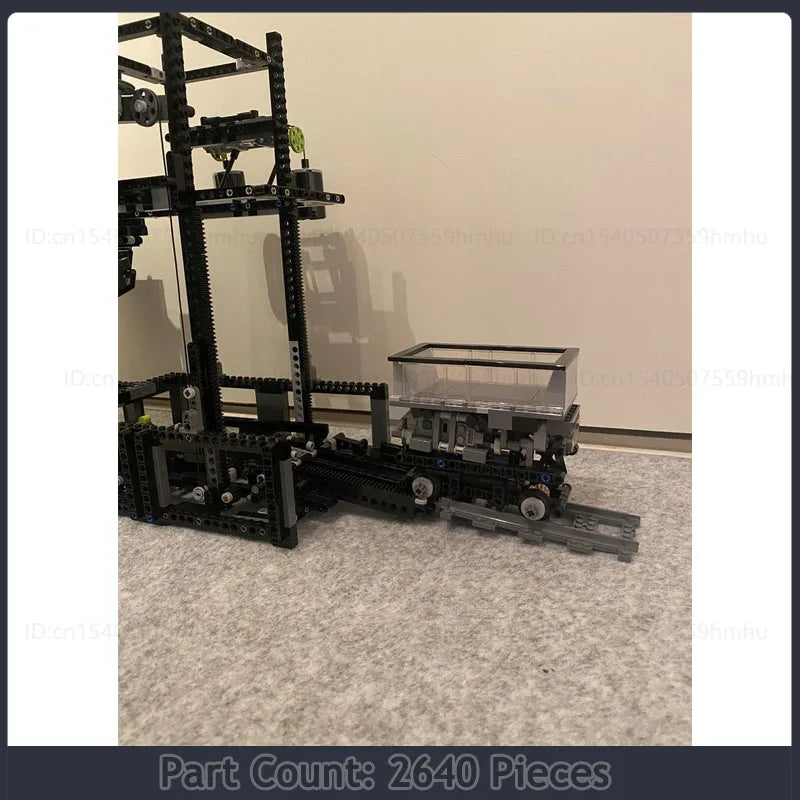GBC MOC Rotary Dumper and Train Elevator Building Block Set featuring a motorized system for dumping and elevating, perfect for creative and educational building.