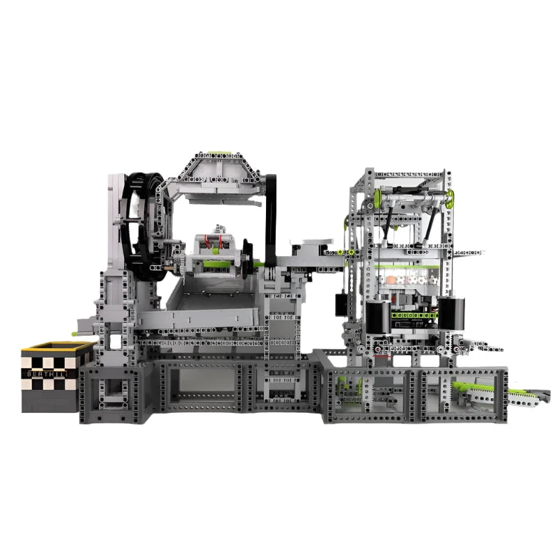 GBC MOC Rotary Dumper and Train Elevator Building Block Set featuring a motorized system for dumping and elevating, perfect for creative and educational building.