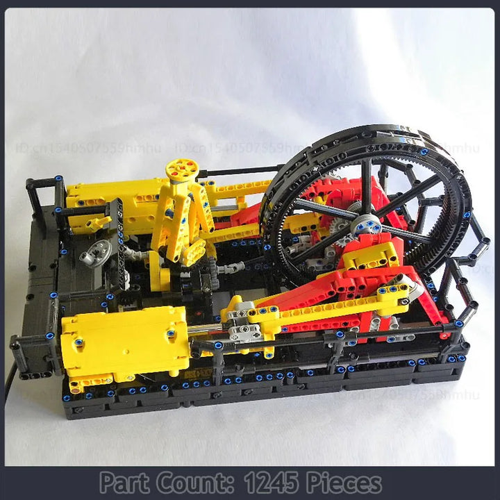 GBC MOC Steam Machine Building Block Set featuring a detailed and functional steam engine model, perfect for technology enthusiasts and creative builders.