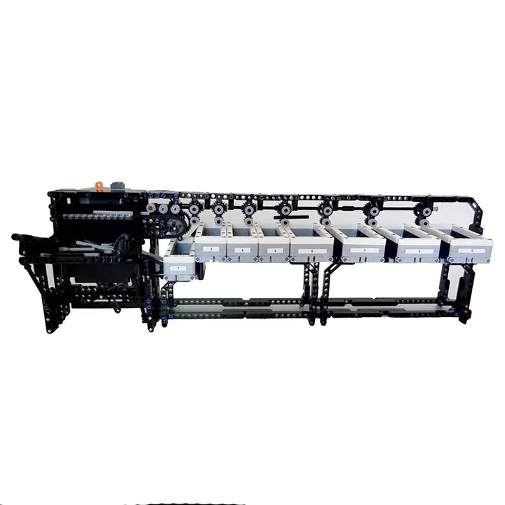  GBC Modular MOC Technology Bricks Axle Sorter Building Block Set featuring a motorized axle sorting mechanism, perfect for creative and educational play.