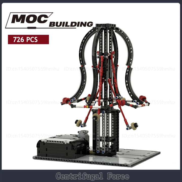 GBC Module Centrifugal Force Powered Machine MOC Building Block Set featuring a dynamic centrifugal force mechanism, perfect for educational play and creative building.