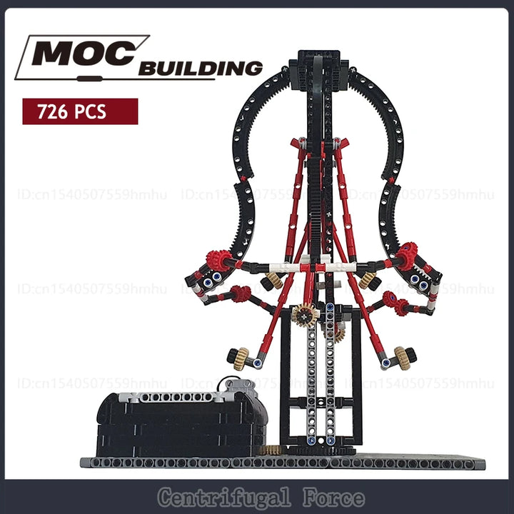 GBC Module Centrifugal Force Powered Machine MOC Building Block Set featuring a dynamic centrifugal force mechanism, perfect for educational play and creative building.
