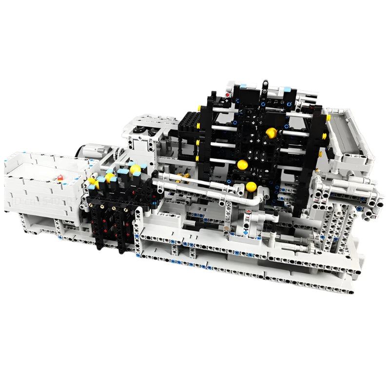 GBC Module GBC Ball Rolling Machine Model MOC Building Blocks Set featuring a complex ball rolling mechanism, ideal for technology enthusiasts and creative builders.