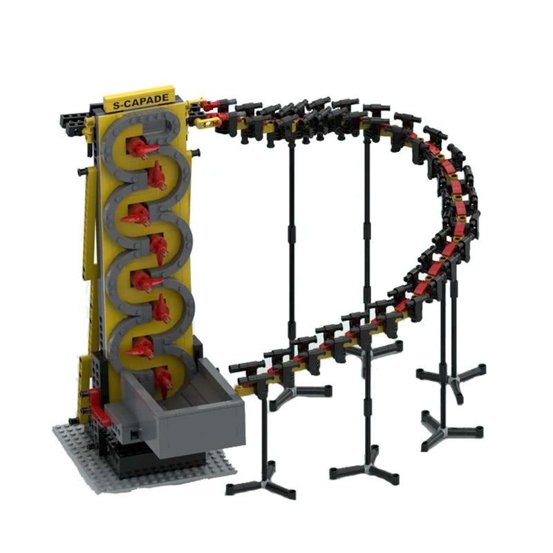 GBC Module MOC Building Blocks Great Ball Contraption S-Capade featuring a dynamic and interactive ball-moving mechanism, perfect for technology enthusiasts and educational play.