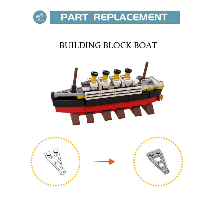 סט אבני בניין לספינת מיקרו טיטאניק