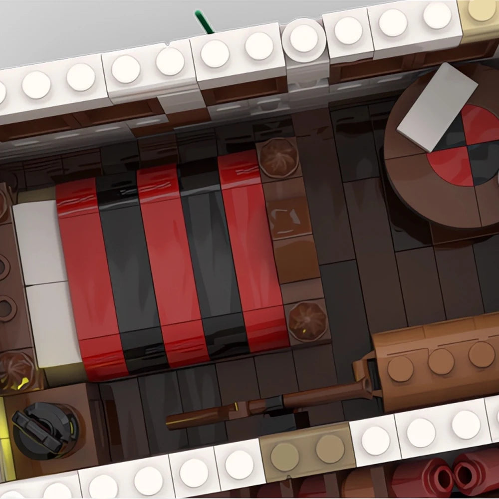 MOC-124328 Eldorado Fortress Pirates of Barracuda Bay Blacksmith’s House Model featuring a detailed fortress and blacksmith’s house, perfect for pirate fans and creative builders.
