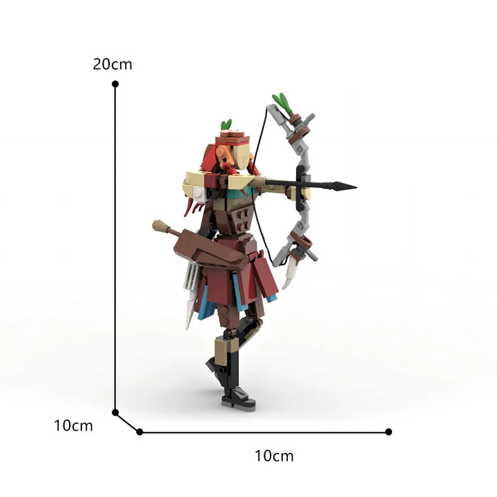  MOC Horizon Zero Dawn Alloy Building Block Set featuring a cute, movable puppet model, ideal for children's New Year's toy gifts and interactive play
