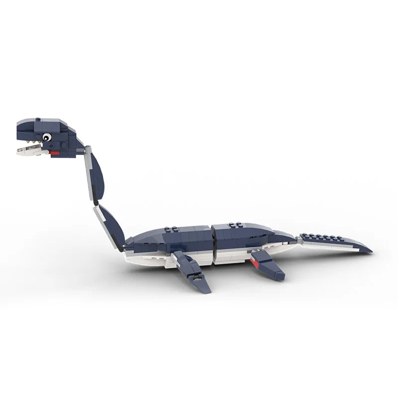  MOC Prehistoric Sea Creatures Gear Shark Building Block Set featuring a detailed, movable prehistoric shark model with 482 pieces, perfect for STEM learning, deep-sea enthusiasts, and creative play.