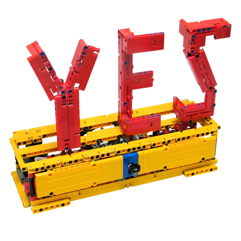 MOC Building Blocks GBC Module Motorized Mechanical Yes or No Sculpture Model DIY Assembly Technology Bricks Creative Toys Gifts
