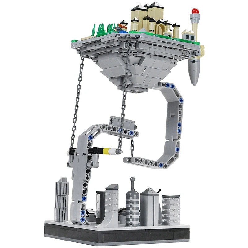 MOC Castle Sculptures Suspended Gravity Dynamic Physics Building Block Assemble Brick Part Kid STEM Toy Collectible Gift