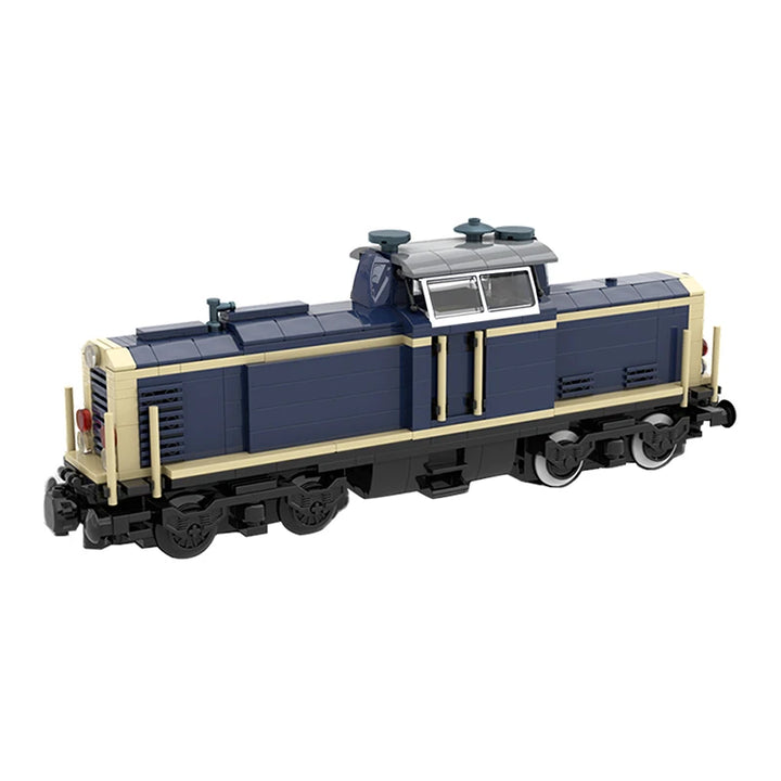 MOC Classic Diesel Locomotive Building Block Set featuring a detailed and authentic model of a vintage diesel locomotive, perfect for train enthusiasts, collectors, and creative play