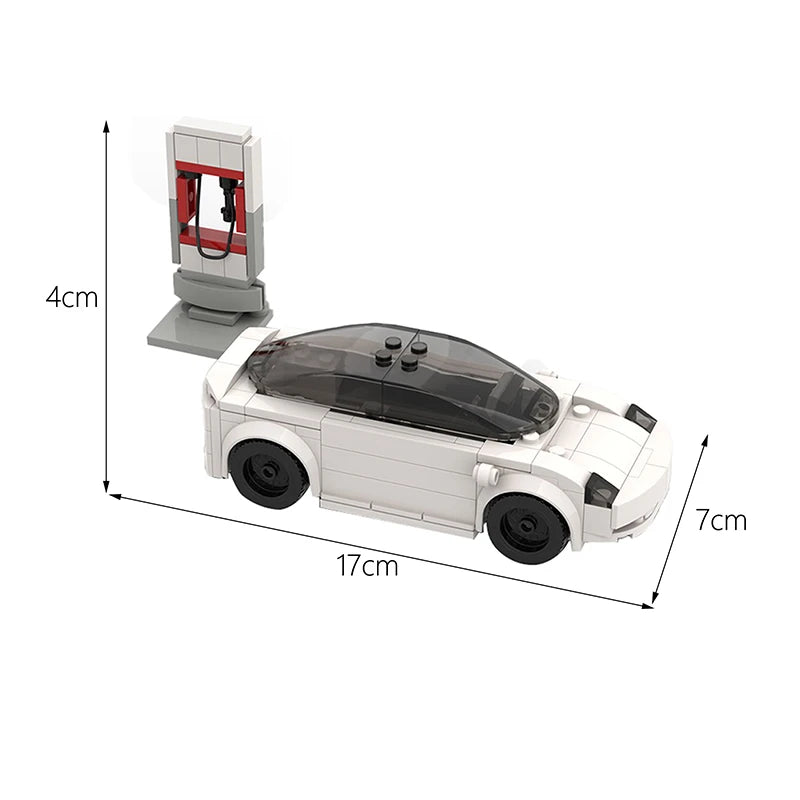 MOC Electric Vehicles Charging Car Model 3 Building Block Set