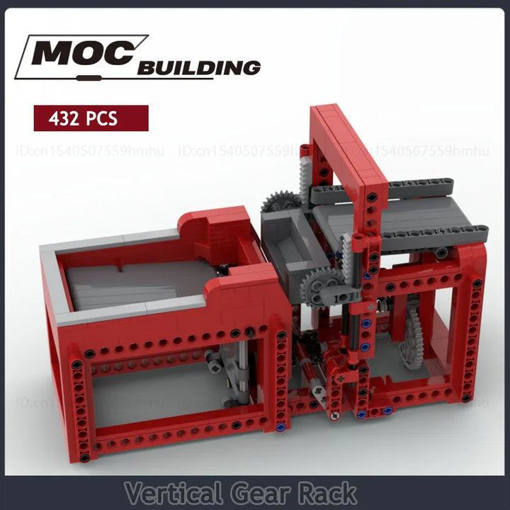 MOC GBC Module Vertical Dribbling Device featuring a vertical motion system for dribbling sports balls, perfect for tech enthusiasts and DIY assembly toy collectors.