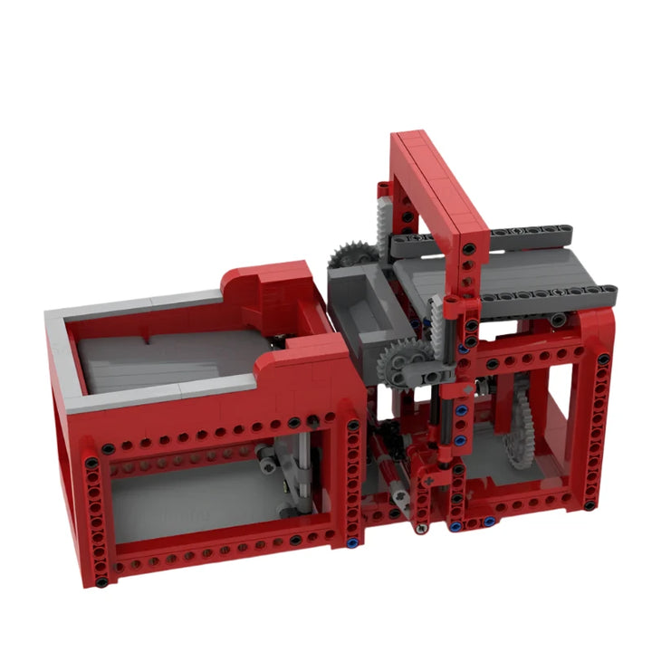 MOC GBC Module Vertical Dribbling Device featuring a vertical motion system for dribbling sports balls, perfect for tech enthusiasts and DIY assembly toy collectors.