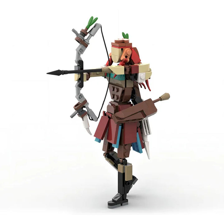  MOC Horizon Zero Dawn Alloy Building Block Set featuring a cute, movable puppet model, ideal for children's New Year's toy gifts and interactive play