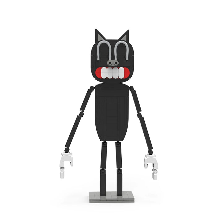 MOC Horror Game Monster Terrorist Brickheadz Robot Building Block Set featuring a detailed, interactive robot model, perfect for children's birthday gifts and DIY play.