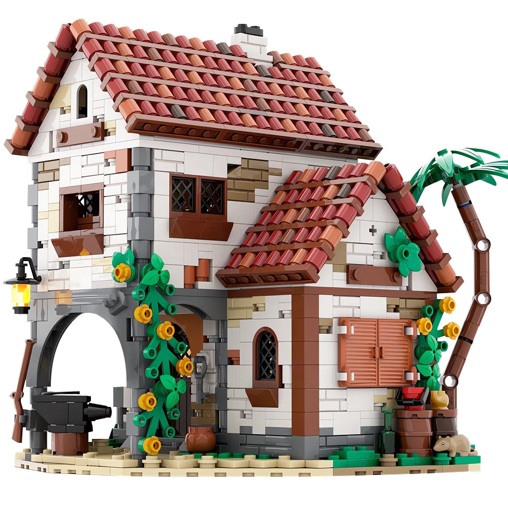 MOC Pirate Island Imperial Defense Outpost Building Block Set featuring a detailed fortress, galleon, and imperial soldier’s home, perfect for pirate enthusiasts, history buffs, and adventure seekers.
