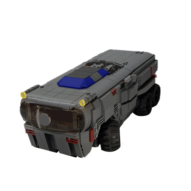 MOC Space Expedition Car Building Block Set featuring a detailed soldiers transport car model, perfect for space enthusiasts, STEM learning, and imaginative play.