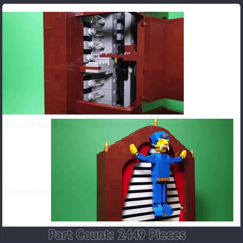 Magician's Performance MOC Building Block Levitation Model featuring a detailed magician, levitation effect, and vibrant colors, perfect for creative science and technology play for children and adults