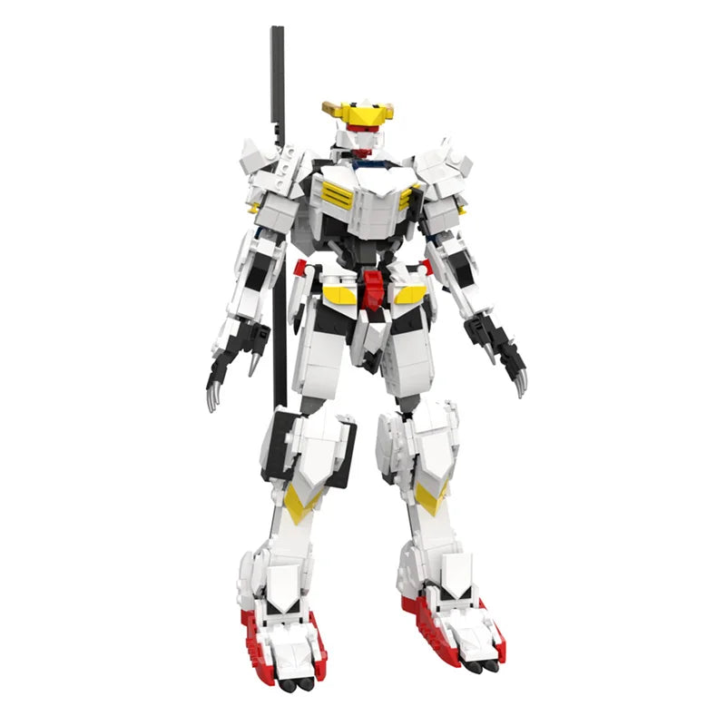 Mecha Robot Barbatos 4th Form Mechanical RX-78 Building Blocks Set with 900 pieces, featuring a highly detailed and articulated robot, perfect for STEM education, kids, and collectors