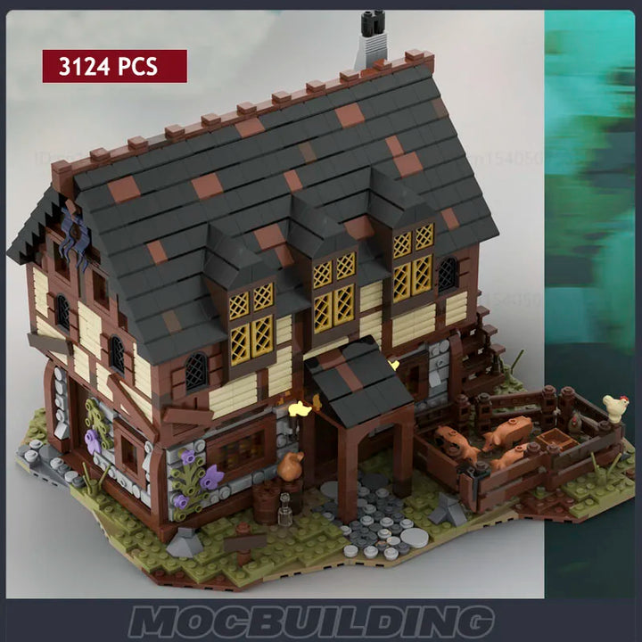 Ultimate Medieval Fortress Village Building Block Model featuring a detailed medieval castle and village, perfect for collectors, history enthusiasts, and creative builders.