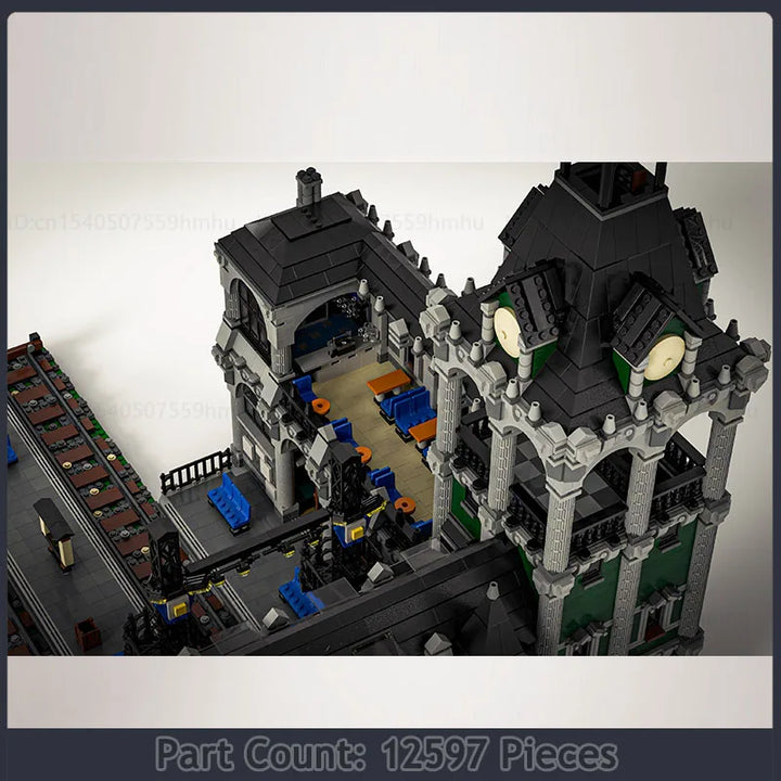 Modular Castle Architecture Building Block Set featuring detailed castle construction with modular components, ideal for children, collectors, and DIY enthusiasts.