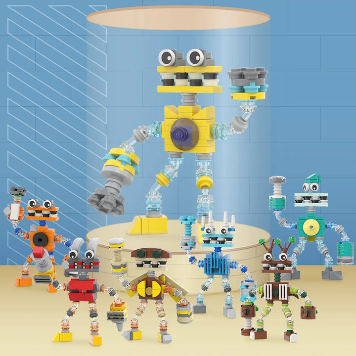 My Singing Monsters Wubbox 7-in-1 Supernatural Monsters Building Block Set featuring seven unique monster builds, perfect for kids, DIY creativity, and imaginative play.