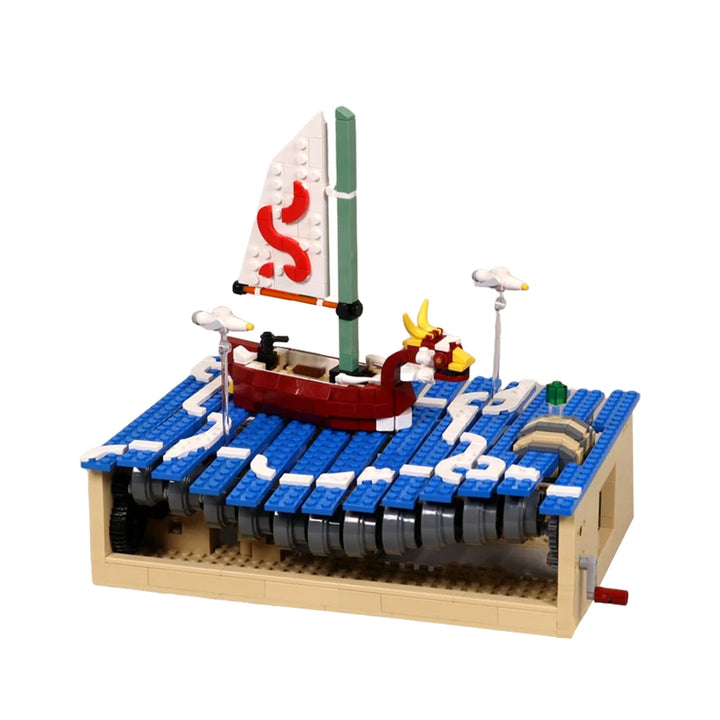 Great Sea Small Sailboat Building Blocks Set