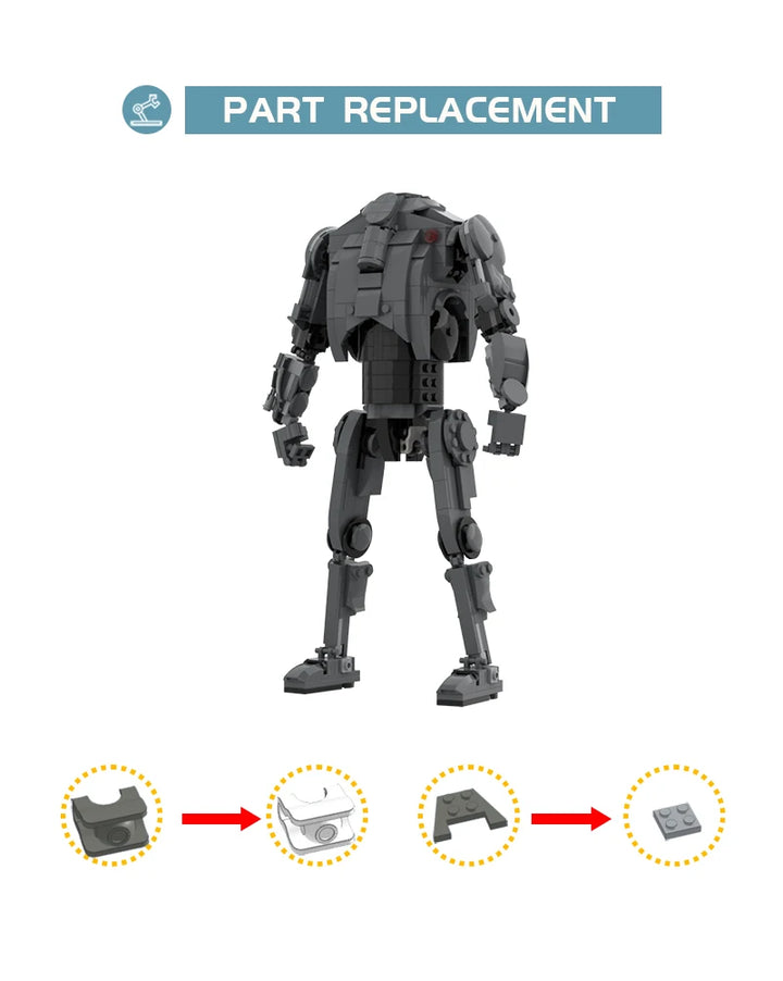 BZB MOC חלל מלחמת סדרת B2 סופר קרב רובוט דגם מכונה אימפריאלית צעצועי חושים הרכבה לבנים צעצוע לילדים אבני בניין