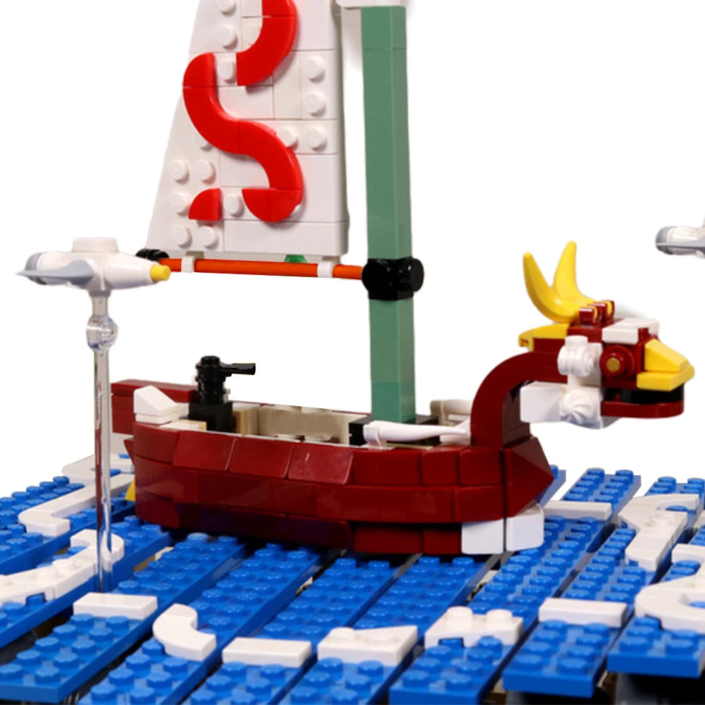 Great Sea Small Sailboat Building Blocks Set