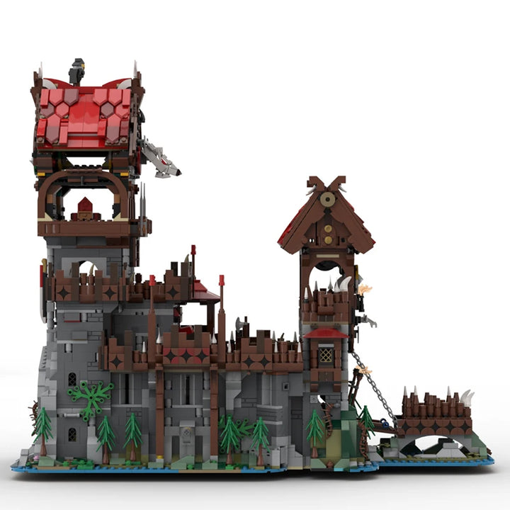 Pieces Wolfpacked Tower Medieval Ship Building Bricks set