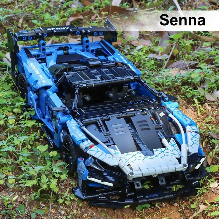 תואם 42123 רכב טכני Senna GTR אבני בניין רכב מירוץ סופר או שלט רחוק צעצועי לבנים לילדים