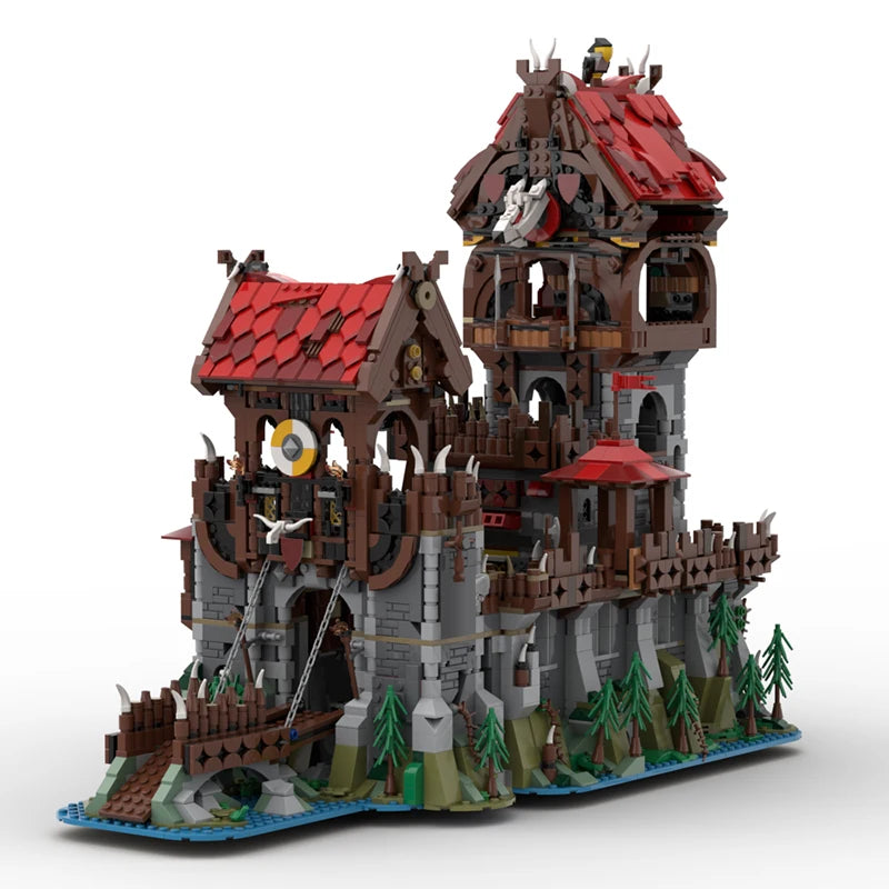 Pieces Wolfpacked Tower Medieval Ship Building Bricks set