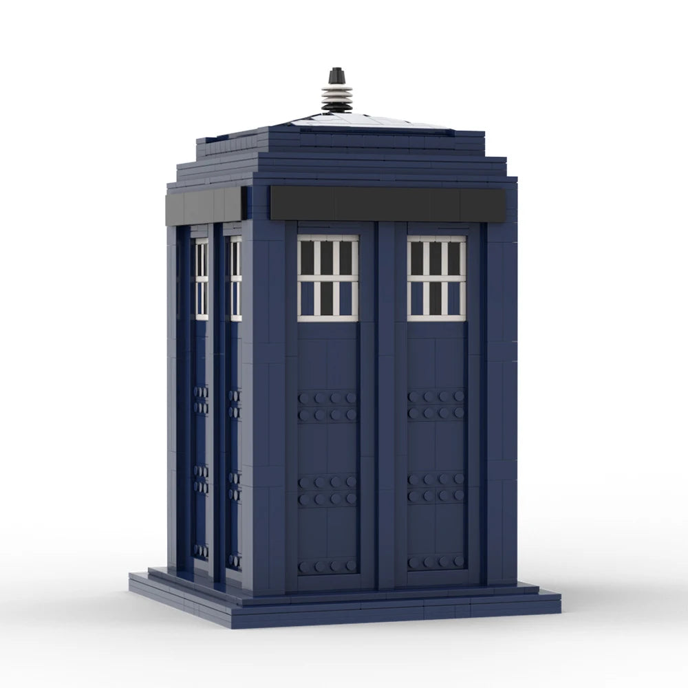 TARDIS Model Building Block Set featuring 1194 pieces to recreate the iconic Time and Relative Dimension in Space from Doctor Who, perfect for fans and kids.