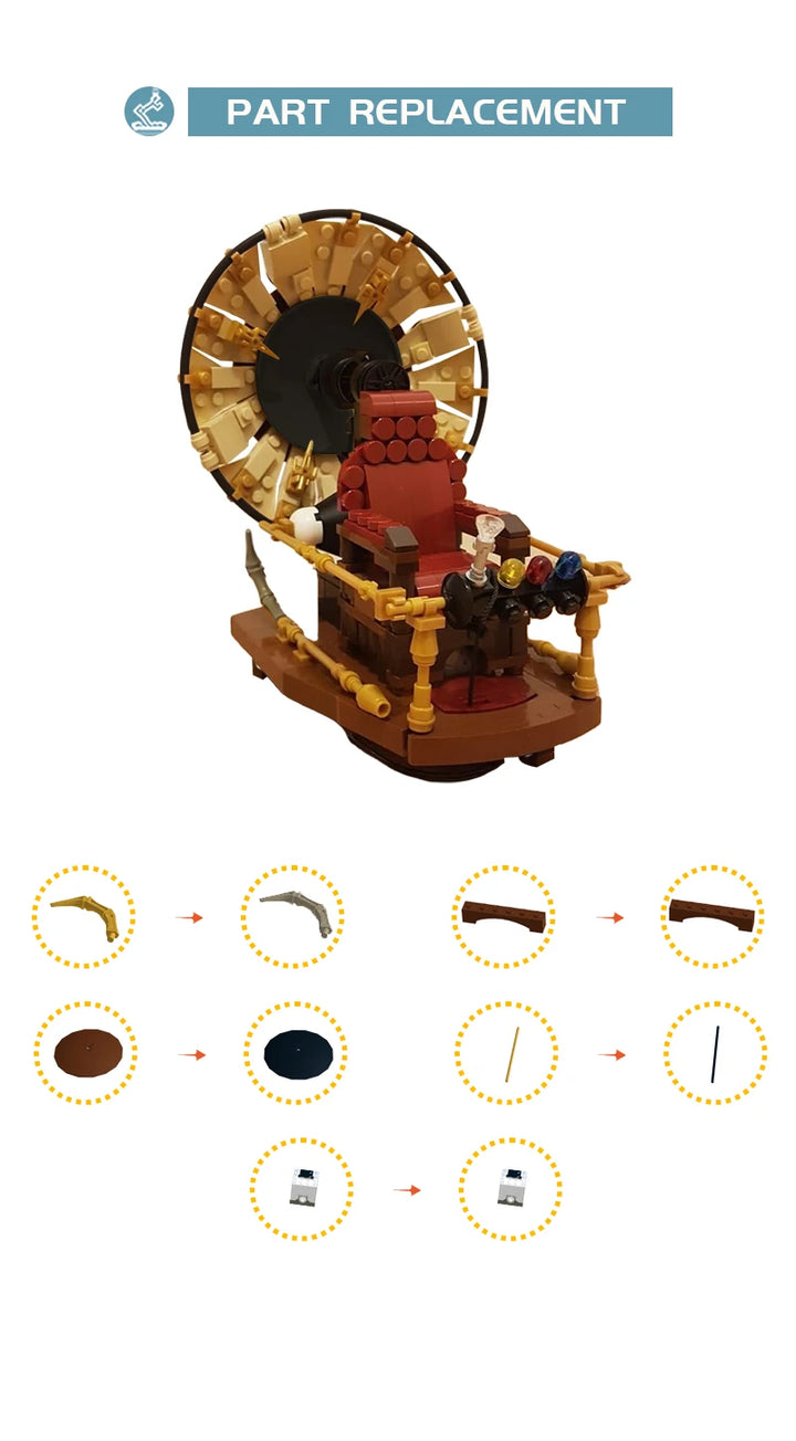 Time Machine Building Blocks Kits featuring a detailed vehicle equipped for time travel, perfect for imaginative play and fans of sci-fi adventures.